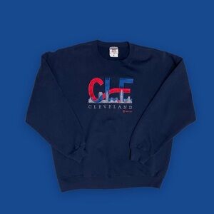 Vintage 1997 Cleveland Embroidered Sweater by Jerzees NWOT